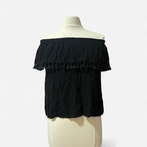 Velvet Black Off the Shoulder Top